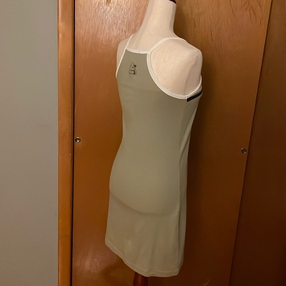 Express Bleus tank dress, size S. Green with stripes. Stretchy and bodycon - Picture 10 of 16